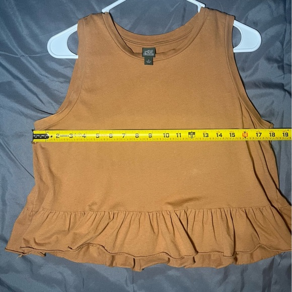 Wild fable Brown crop top Women’s size Small 100% Cotton - Picture 4 of 7